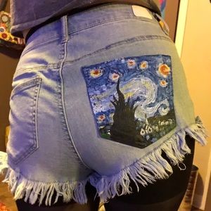 starry night shorts